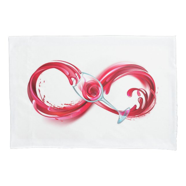Infinity with Red Wine Pillowcase (Front-Left)
