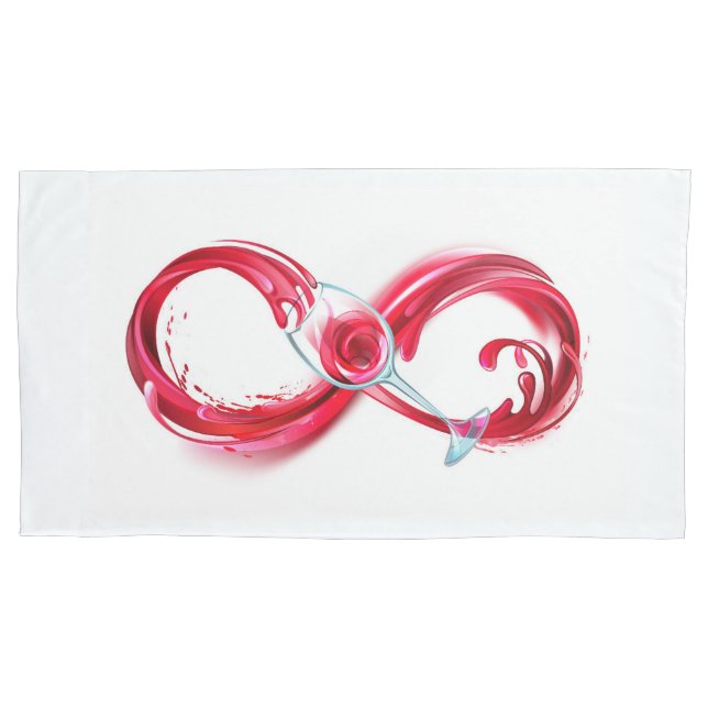 Infinity with Red Wine Pillowcase (Front-Left)