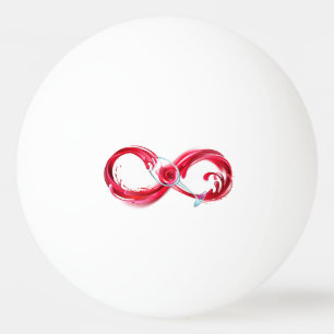 Infinity with Red Wine Ping Pong Ball