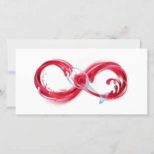 Infinity with Red Wine Thank You Card