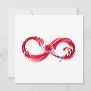Infinity with Red Wine Thank You Card