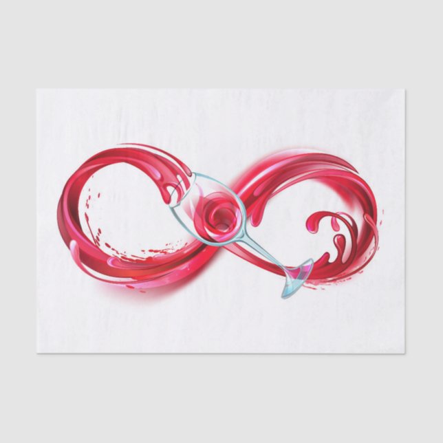 Infinity with Red Wine Tissue Paper (Front)
