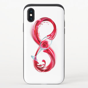 Infinity with Red Wine iPhone X Slider Case