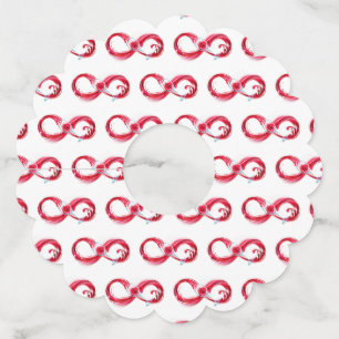 Infinity with Red Wine Wine Glass Tag