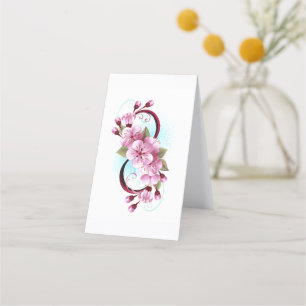 Infinity with Sakura Blossom Flowers Appointment Card