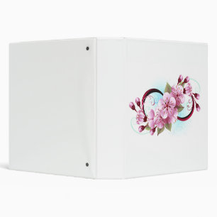Infinity with Sakura Blossom Flowers Binder