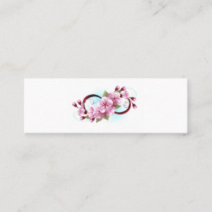 Infinity with Sakura Blossom Flowers Calling Card