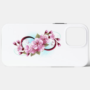 Infinity with Sakura Blossom Flowers iPhone 13 Pro Max Case