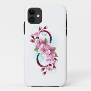 Infinity with Sakura Blossom Flowers iPhone 11 Case