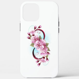 Infinity with Sakura Blossom Flowers iPhone 12 Pro Max Case
