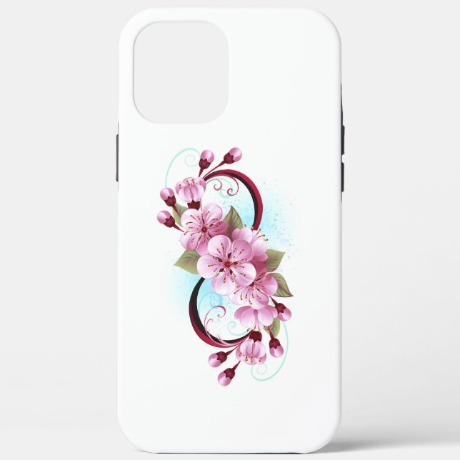 Infinity with Sakura Blossom Flowers Case-Mate iPhone Case (Back)