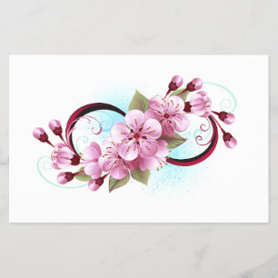 Infinity with Sakura Blossom Flowers Flyer