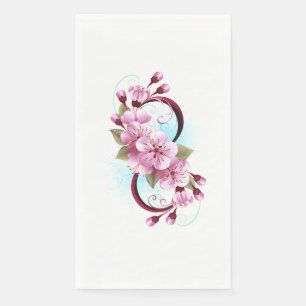 Infinity with Sakura Blossom Flowers Napkin