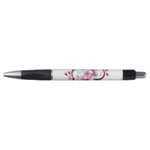 Infinity with Sakura Blossom Flowers Pen