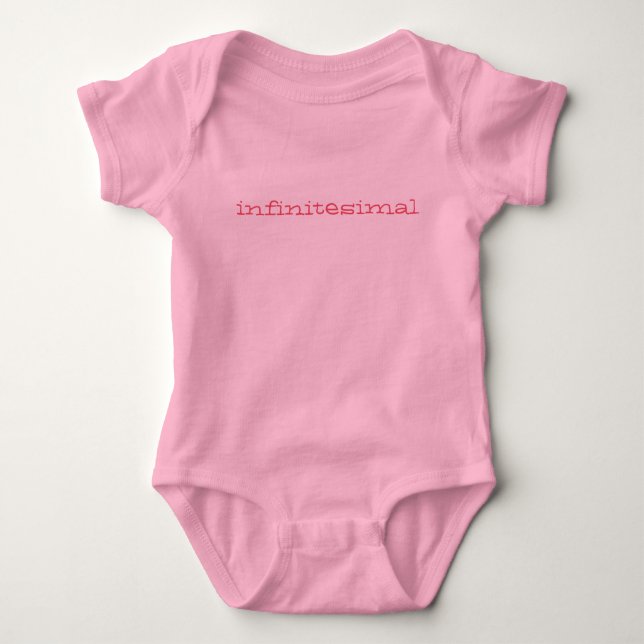 infintesimally tiny baby romper - pink (Front)