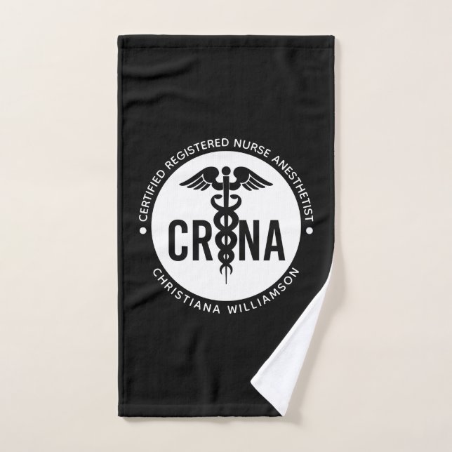 Infirmière anesthésiste certifiée CRNA personnalis (Serviette à main)