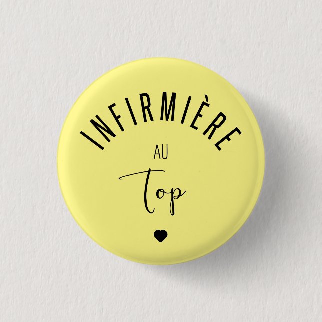 Infirmiere au top 1 inch round button (Front)