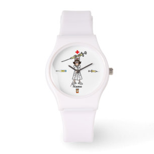 Infirmière avec grande seringue Montre personnali