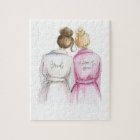 Infirmière blonde de petit pain de puzzle de brune