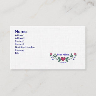 Infirmière Carte de visite