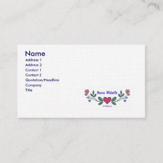Infirmière Carte de visite