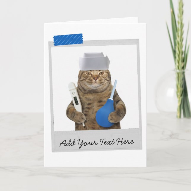 Infirmière Chat - Se Bien - Docteur - Carte Médica (Devant)
