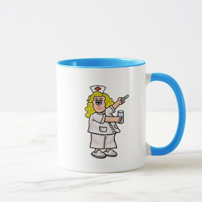Infirmière Chubby avec Capsule et verre de Mug d'e (Droite)