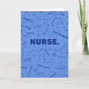 Infirmière comme carte de voeux de guérisseur