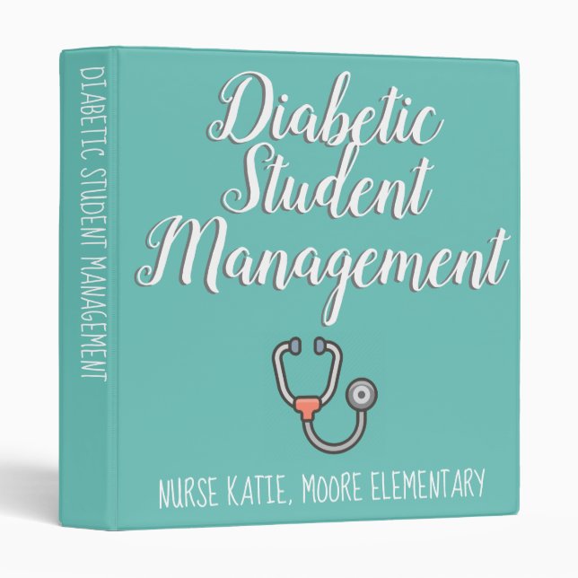 Infirmière de l'école sur mesure Classeur de gesti (Devant/Côté)