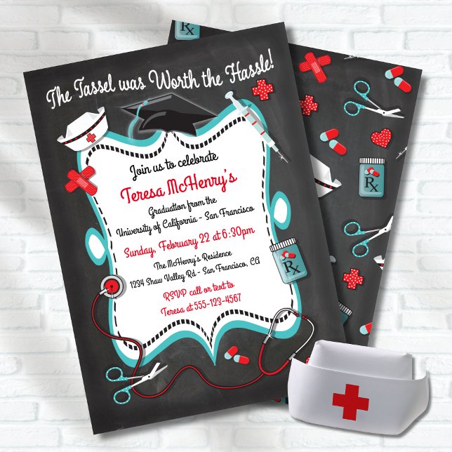 Infirmière de tableau de bord Invitation Médicale  (Créateur téléchargé)