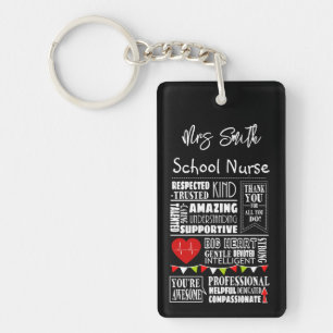 infirmière d'école merci porte-clés cadeau de Noël