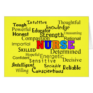 Infirmière décrivant des cadeaux de mots