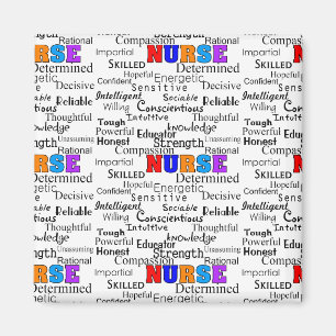 Infirmière Description des mots Cadeaux Aimant 3
