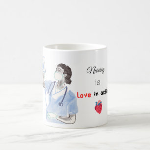 Infirmière est l'amour en action - Mug infirmière