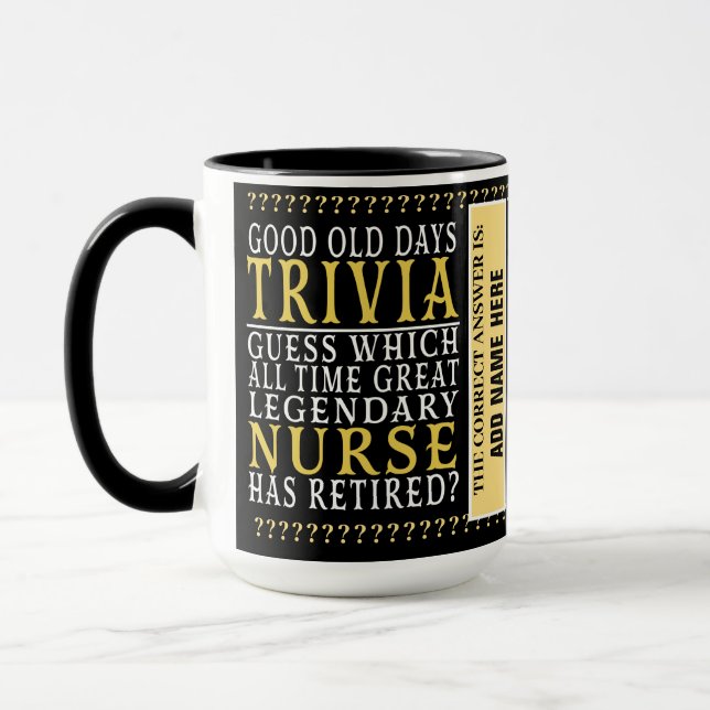 Infirmière Funny Retraite personnalisée, Mug retra (Gauche)