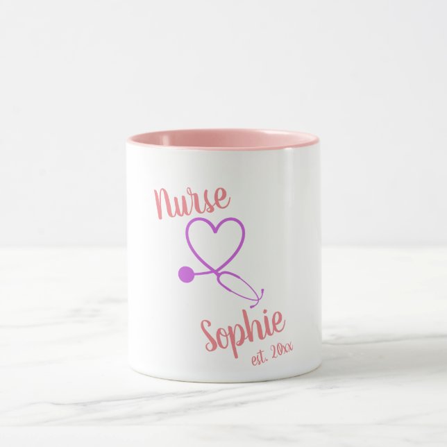 Infirmière Graduation Mug Cadeau Personnalisé Ajou (Centre)