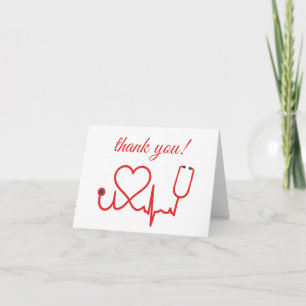 Infirmière Heartbeat Carte de remerciements