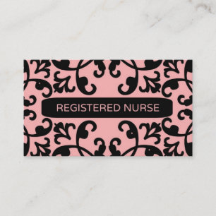 Infirmière inscrite Carte de visite Damask