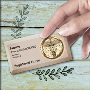 Infirmière inscrite Carte de visite de nom personn