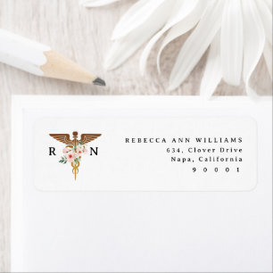 Infirmière inscrite Floral Caduseus Adresse de ret