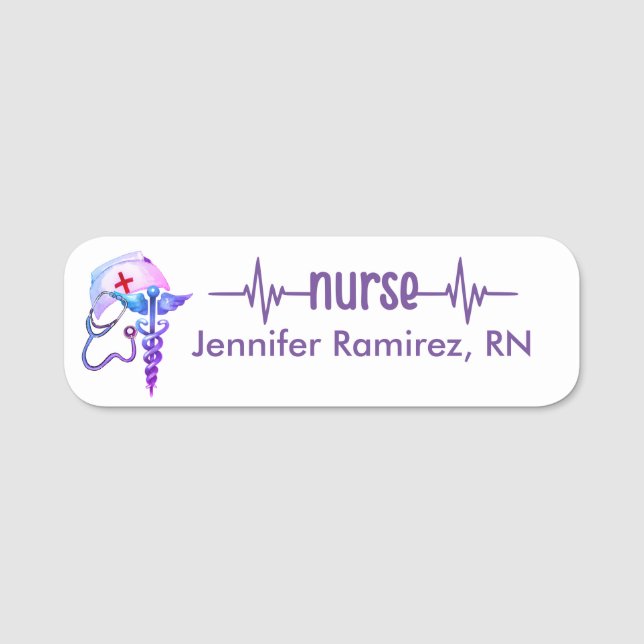 Infirmière inscrite Infirmière RN Badge Purple Pin (Devant)