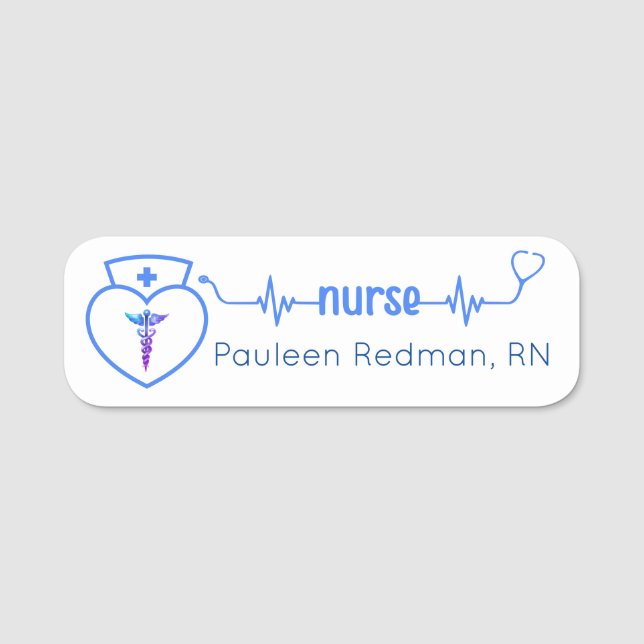 Infirmière inscrite Infirmière RN Nom Badges Marin (Devant)