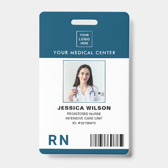 Infirmière inscrite RN Médicale ID Badge (Front)