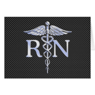 Infirmière inscrite RN Silver Caduceus Snakes