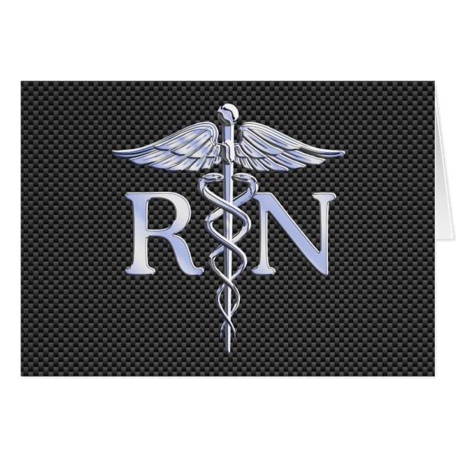 Infirmière inscrite RN Silver Caduceus Snakes (Devant horizontal)