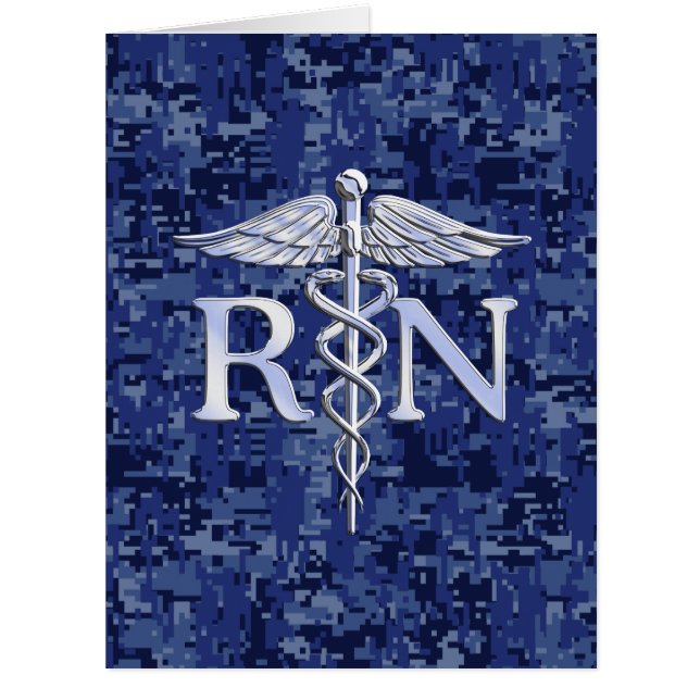 Infirmière inscrite RN Silver Caduceus sur Camo de (Devant)