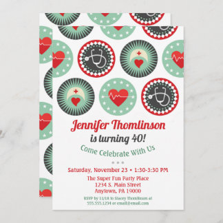 Infirmière Invitation d'anniversaire Partie infirm