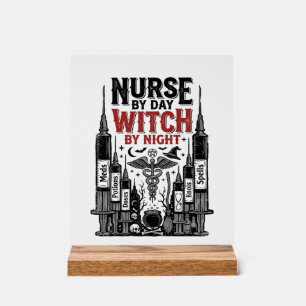 Infirmière le jour, sorcière la nuit, design Hallo