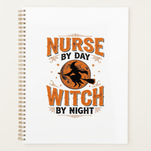 Infirmière le jour Sorcière la nuit Design Hallowe