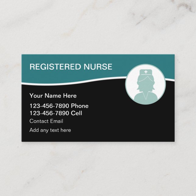 Infirmière Médicale Cartes de visite (Devant)
